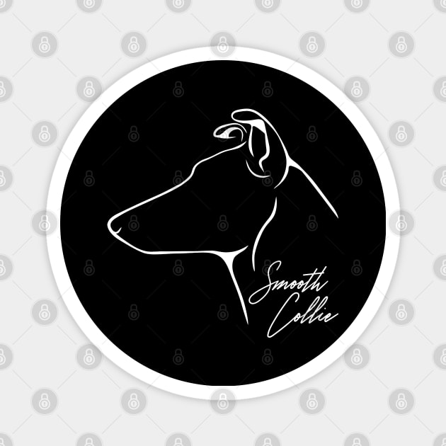 Proud Smooth Collie profile dog lover Magnet by wilsigns